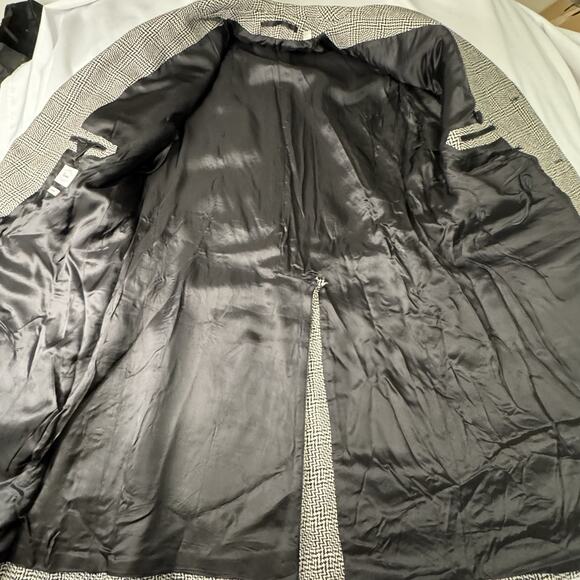 Faconnable Mens Overcoat 40US/50 Italy Black Herringbone 100% Wool Made in Italy - Picture 8 of 10